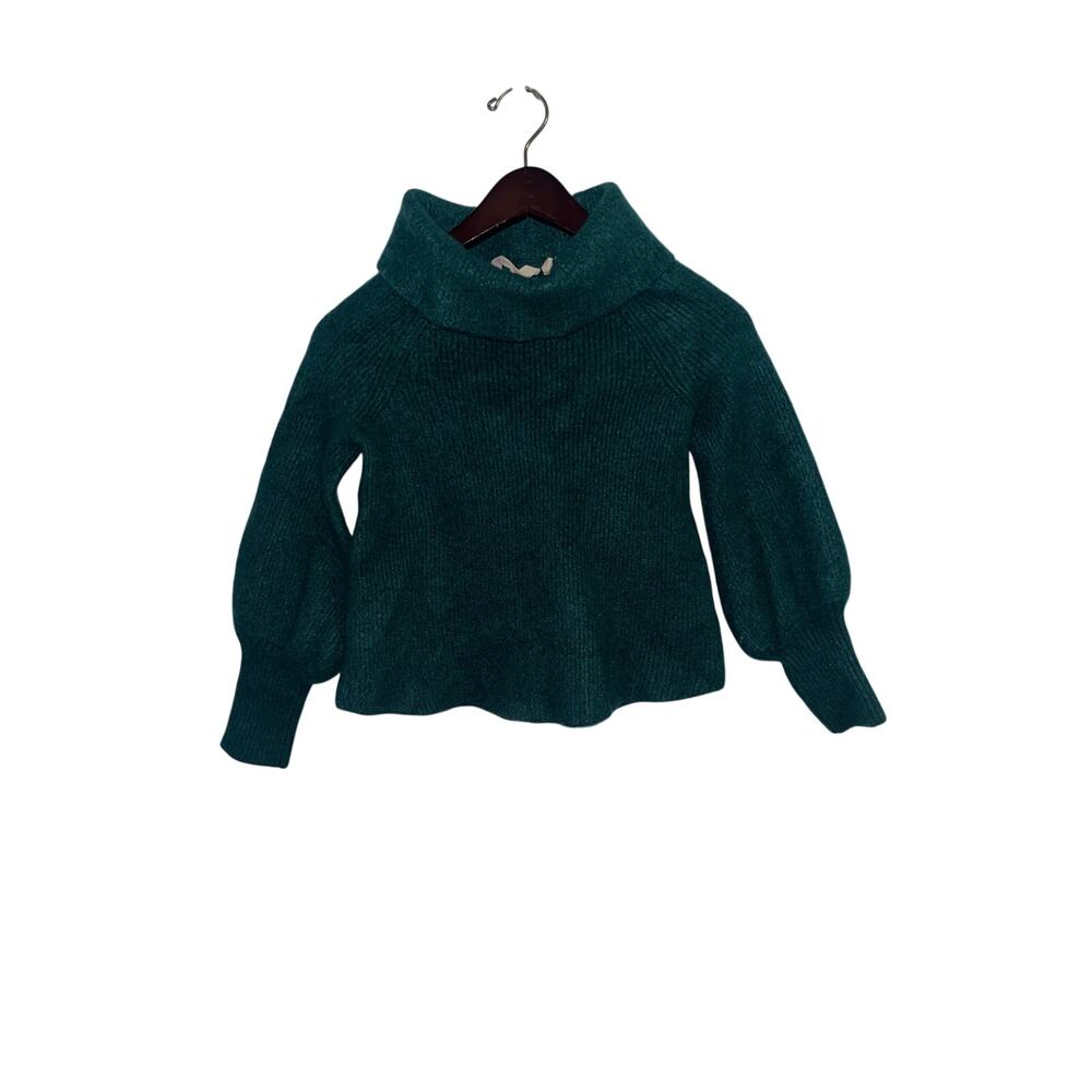 Soft Surroundings Calanthe Cashmere Cowl Neck Sweater - Emerald Green Size Small